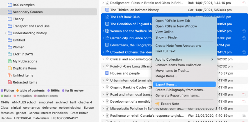 select the records in a collection