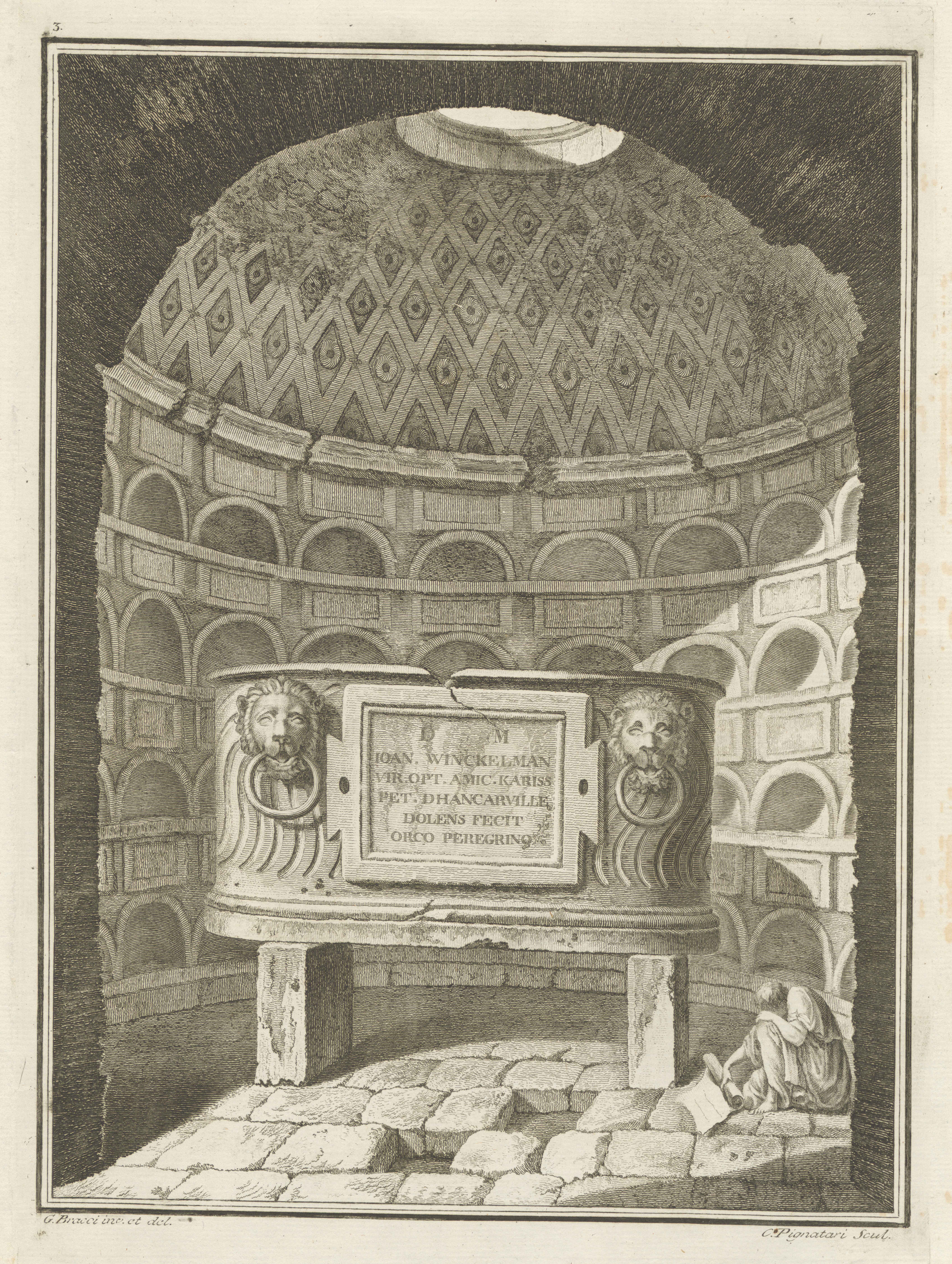 The tomb of Winckelmann (Memorial to Johann Winckelmann)