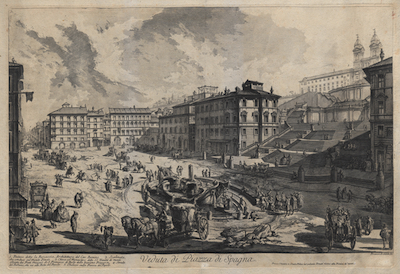 View of the Pizza di Spagna (Veduta di Piazza di Spagna) (c.1761)