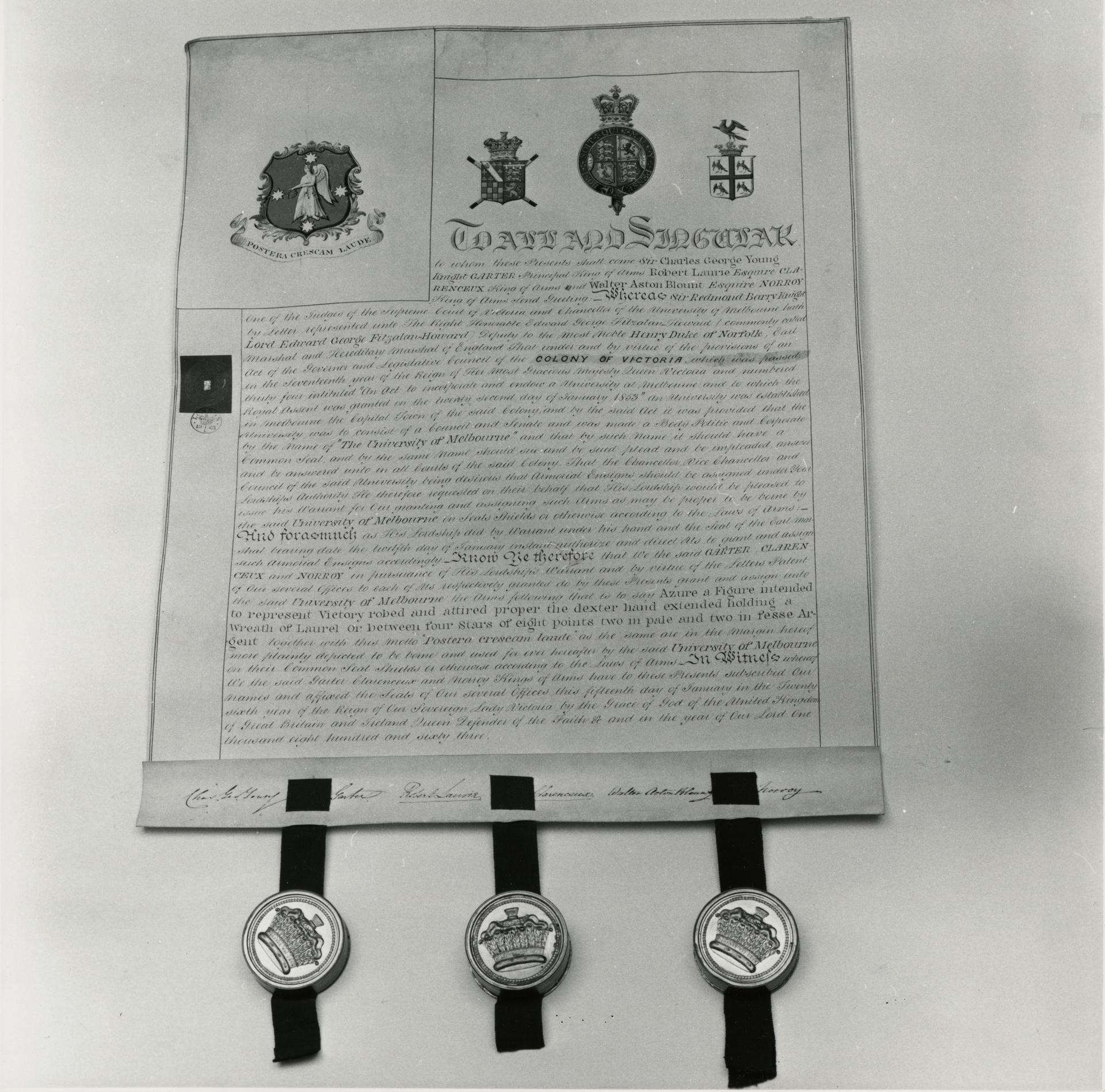Grant of Arms, 1863