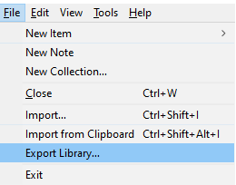 Export entire library