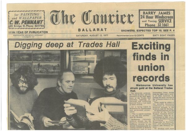 Andrew Reeves and Frank Strahan in the Ballarat Courier, 1977