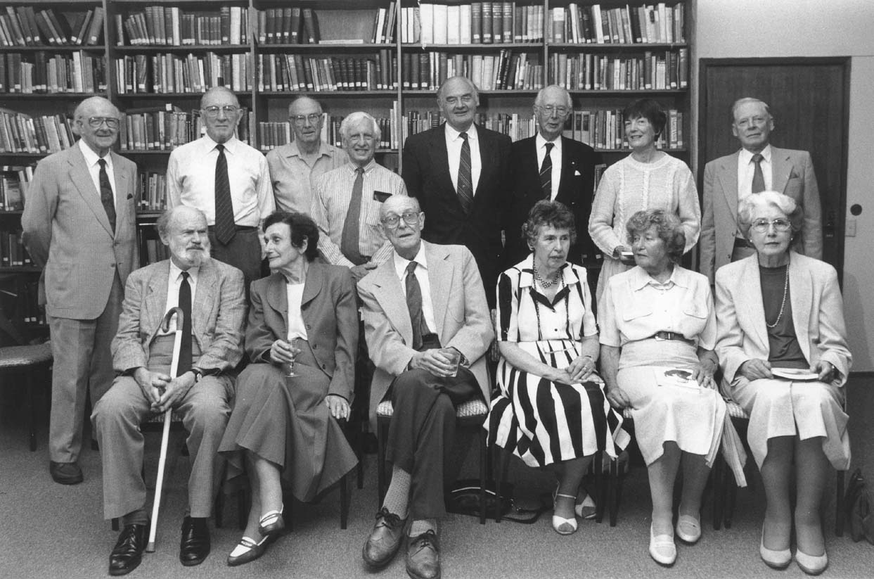 Barbara Falk (second from left, front) with History Reunion group