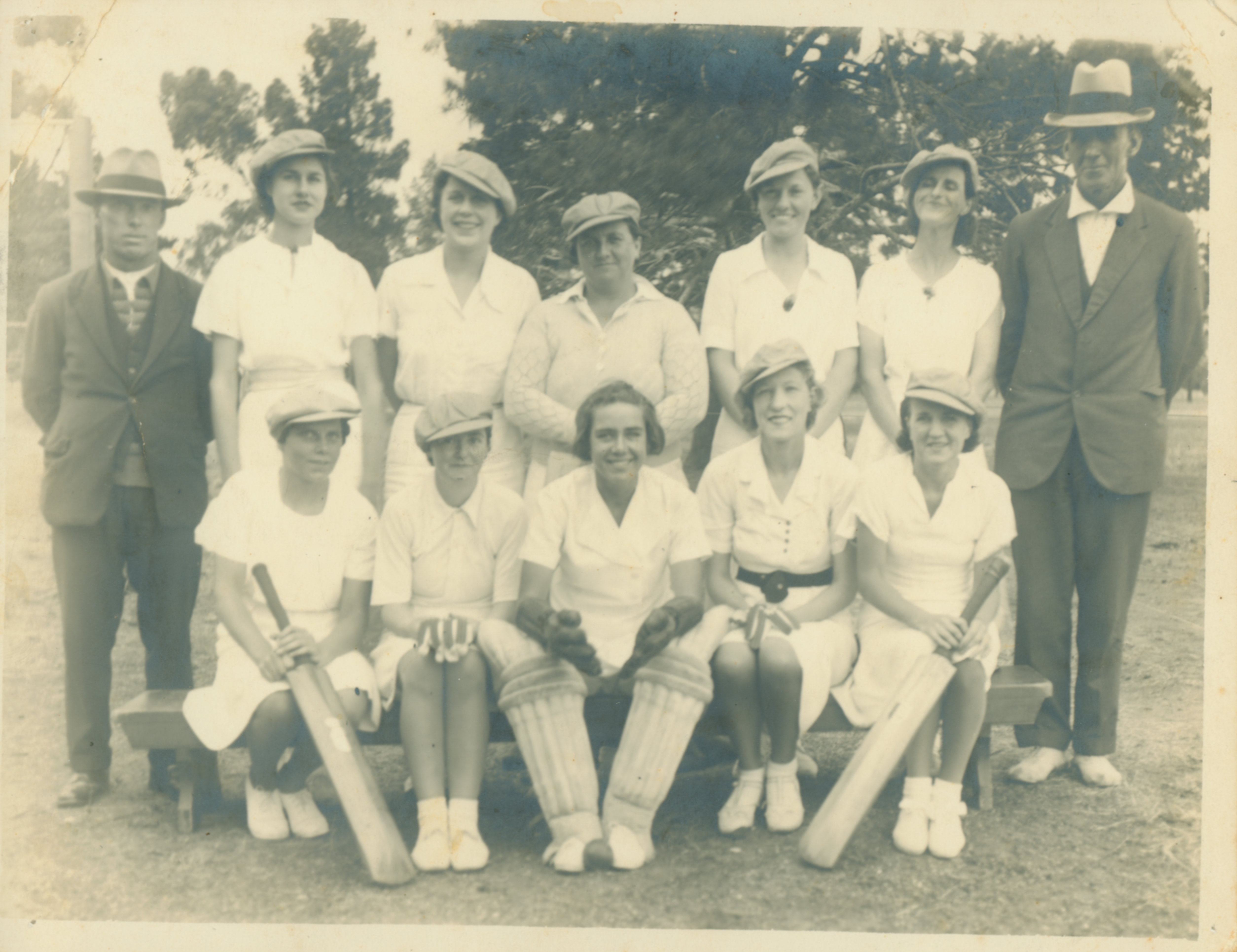 “Young Women’s Christian Association Cricket Team, 1938”, 1948.0066, Unit 45, 1984.0066.00031 and verso with names of players and coaches.