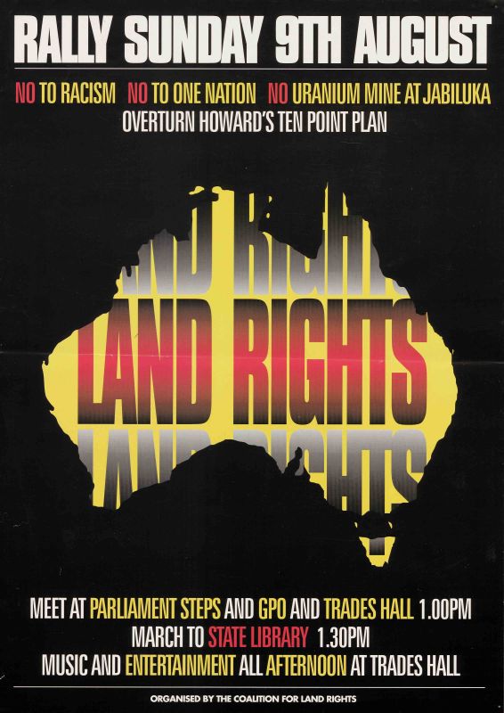 ‘Land Rights (Palm Sunday Rally, Coalition for Land Rights) undated, Posters compiled by Campaign for International Co-operation and Disarmament, 2010.0009.00369 