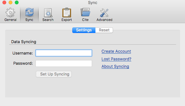 sync your account