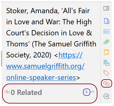 Zotero related items Zotero related items link