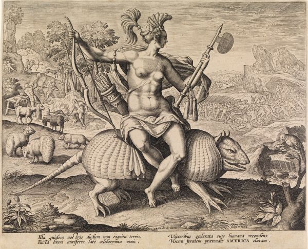 America, plate 4 from 'The Four Continents', Baillieu Library Collection, Collaert Adriaen de Vos Marten, 2016.0023.000.000