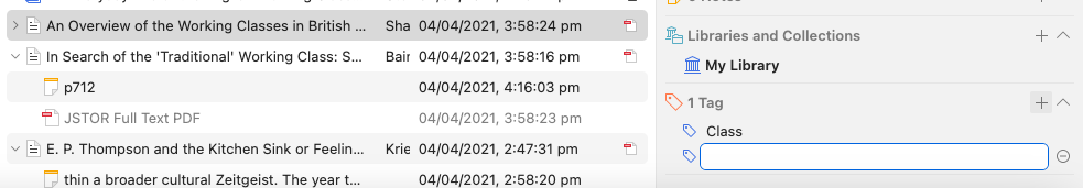 Zotero tags Zotero tags
