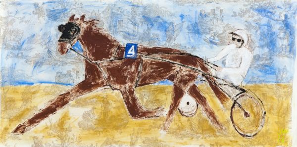 Jenny Watson, Trotting Horse, 2014. Anna Schwartz Gallery.
