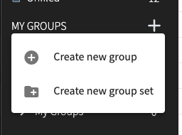 Create new group plus icon