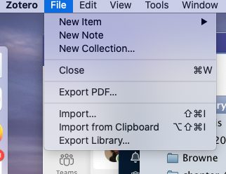 Select File - Import