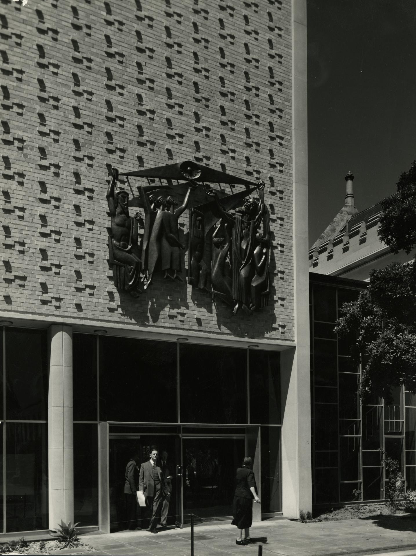 Exterior New Wilson Hall from the north, c1956