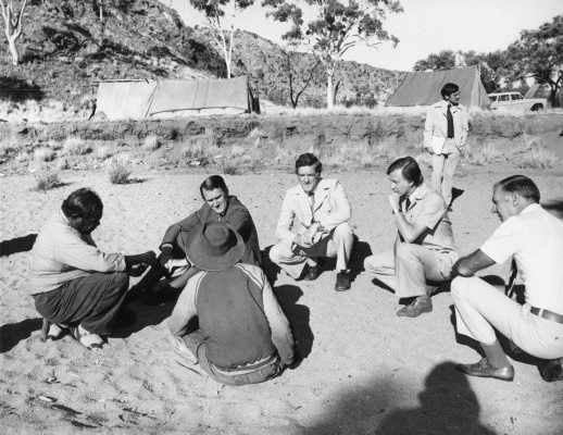 Malcolm Fraser and others speaking with Aboriginal Australian representatives 