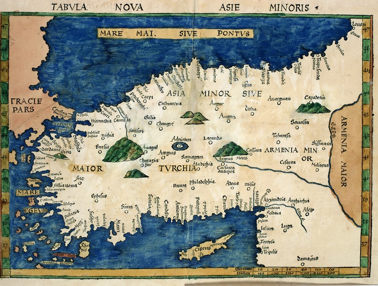 Asia Minor Map, Ptolemy, 16th Century, Map Collection, University of Melbourne
