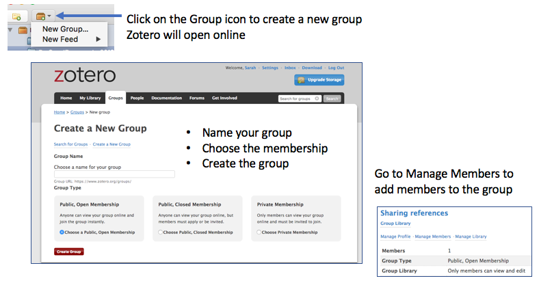 Creating groups