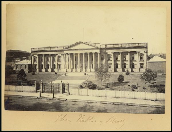 The Public Library (State Library of Victoria) 1860-1890. Image from State Library Archive.
