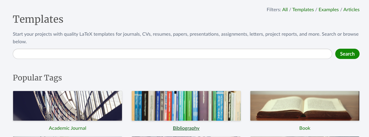 choose the bibliography templates