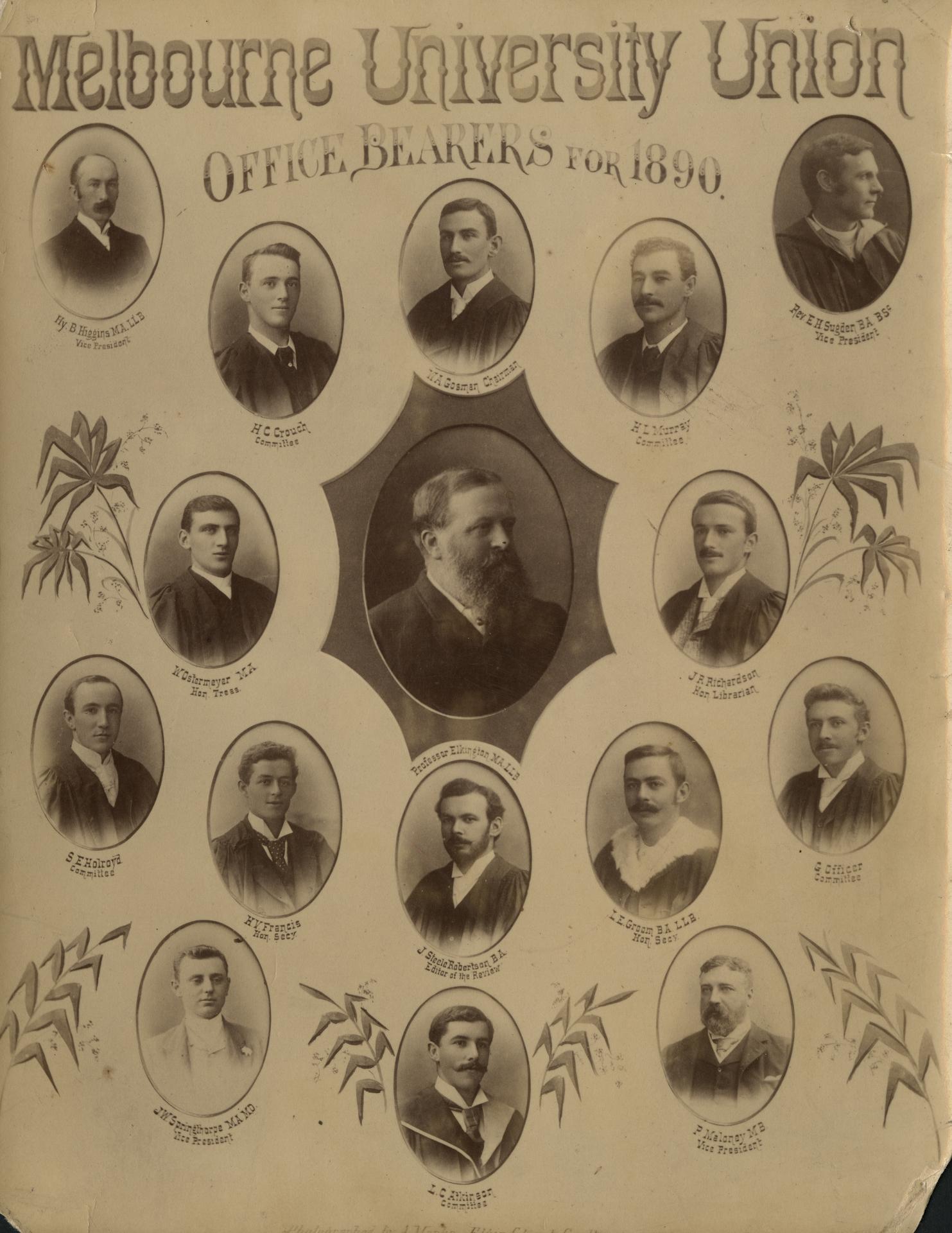 Union Office Bearers, 1890