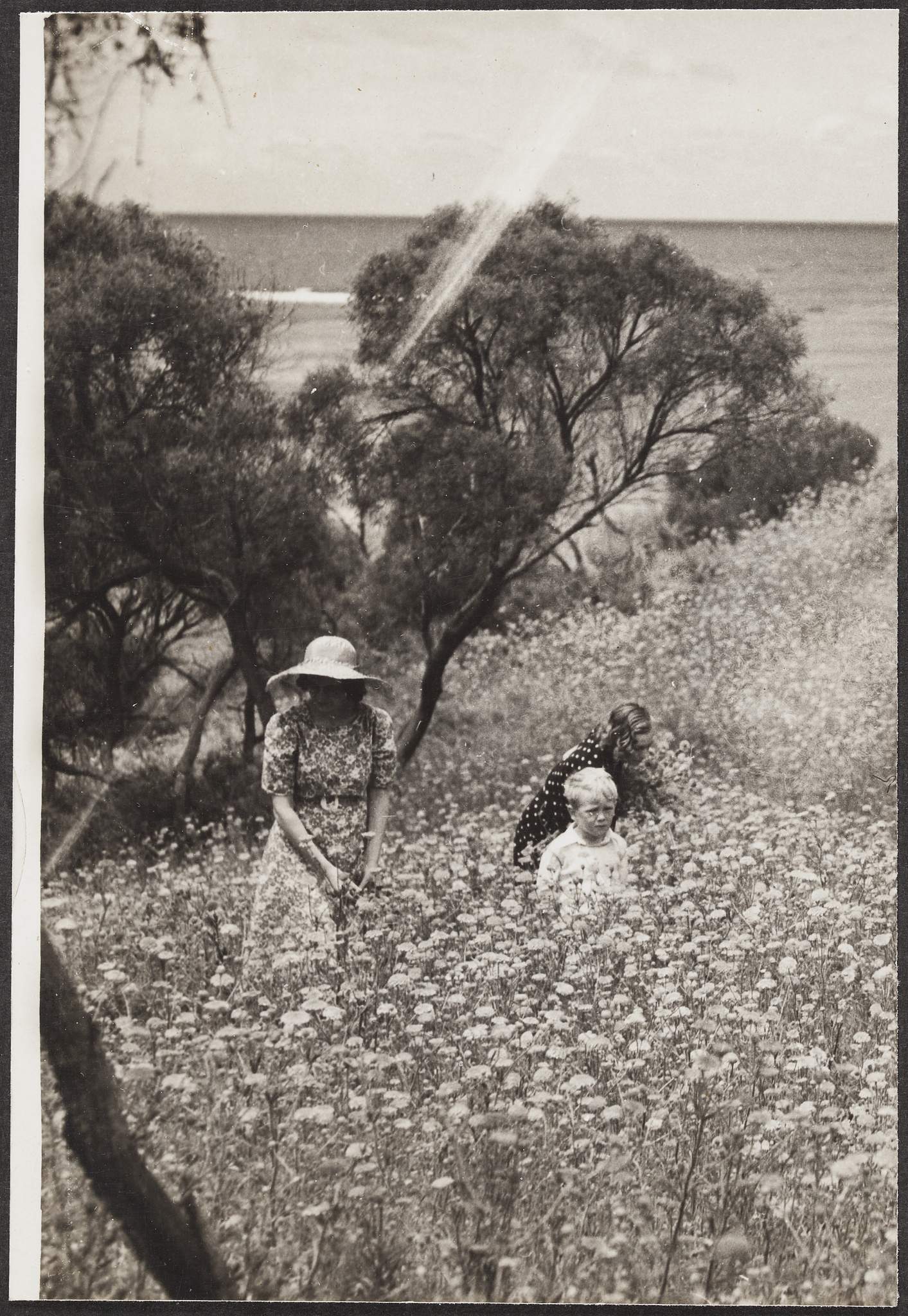 “Woman and children at Rottnest Island< WA”, c.1920-1950, Commercial Travellers’ Association, 1979.0162.02505. 