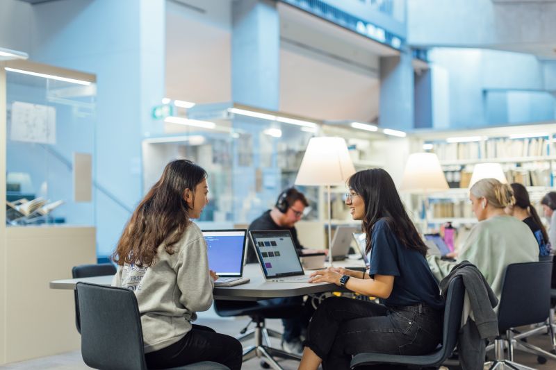 Students in discussion at the ABP Library