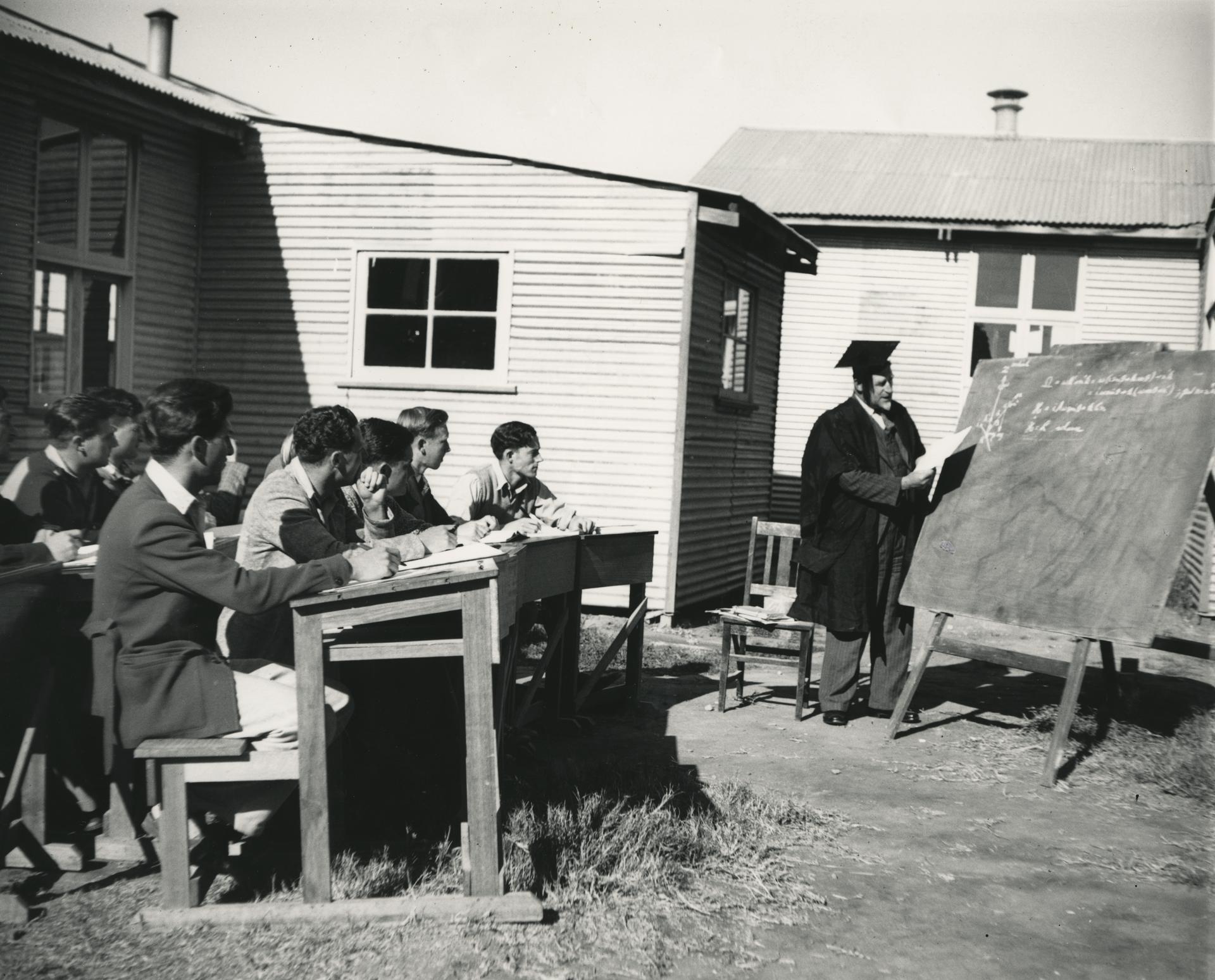 Outdoor lecture, 1948.