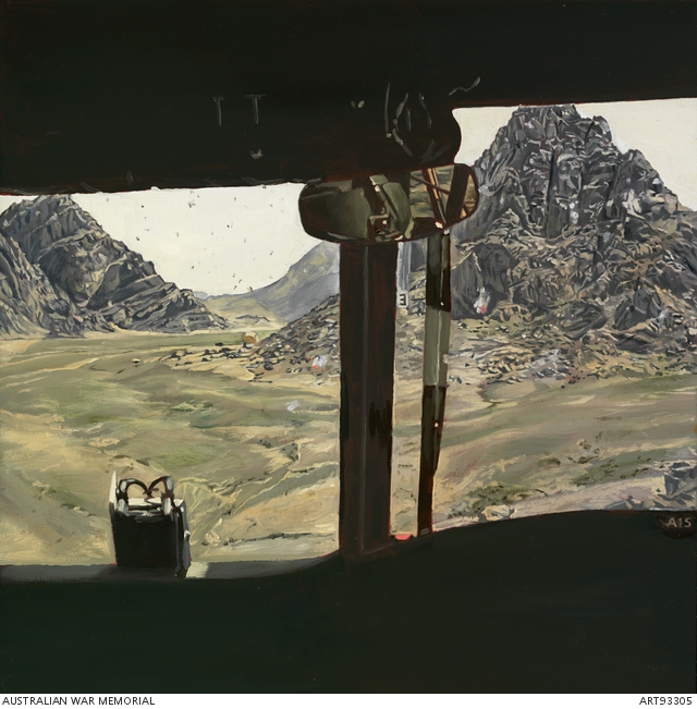 Lyndell-Brown-and-Charles-Green,-View-from-Chinook,-Helmand-Province,-Afghanistan,-2007.-AWM.jpg