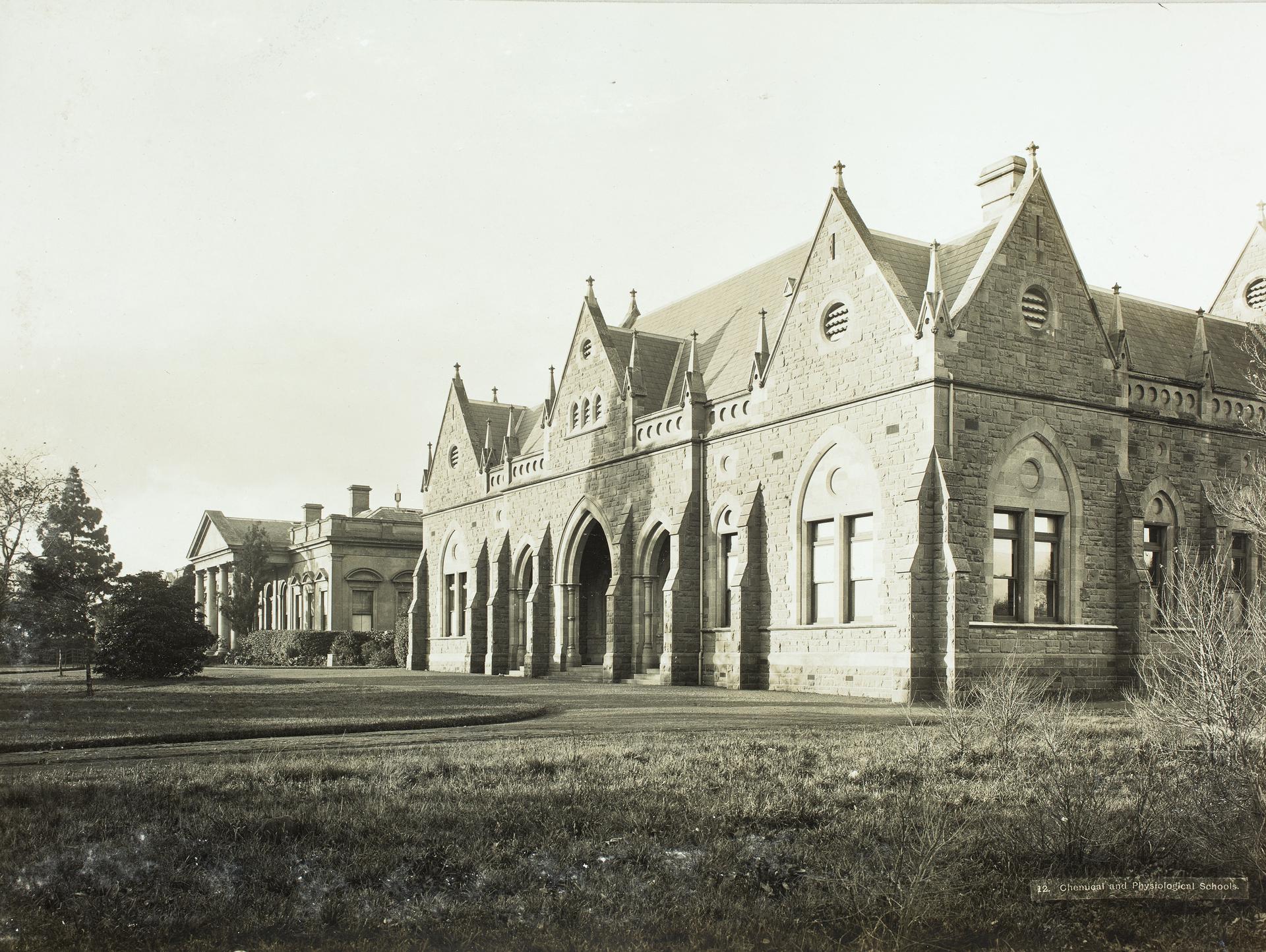 View of old and 'new' Medical School, c1901
