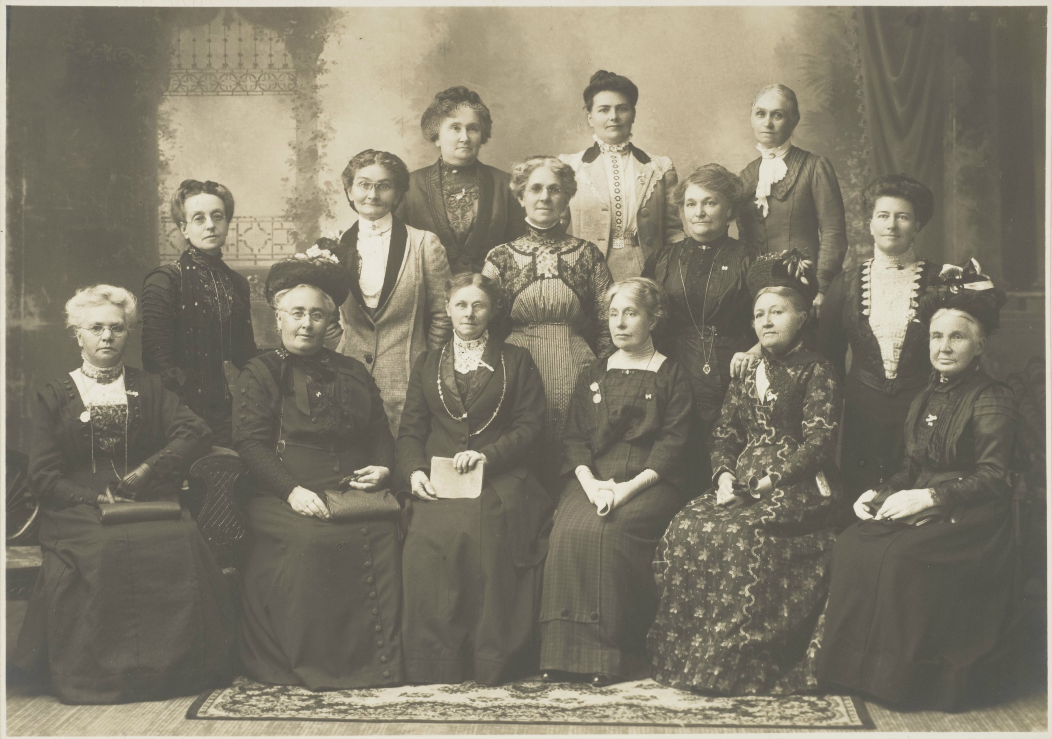 Fourteen delegates who attended First Convention Melbourne 1891 and Eighth Convention 21 years later, in Brisbane, Woman’s Christian Temperance Union, 19122001.0085.00071. 