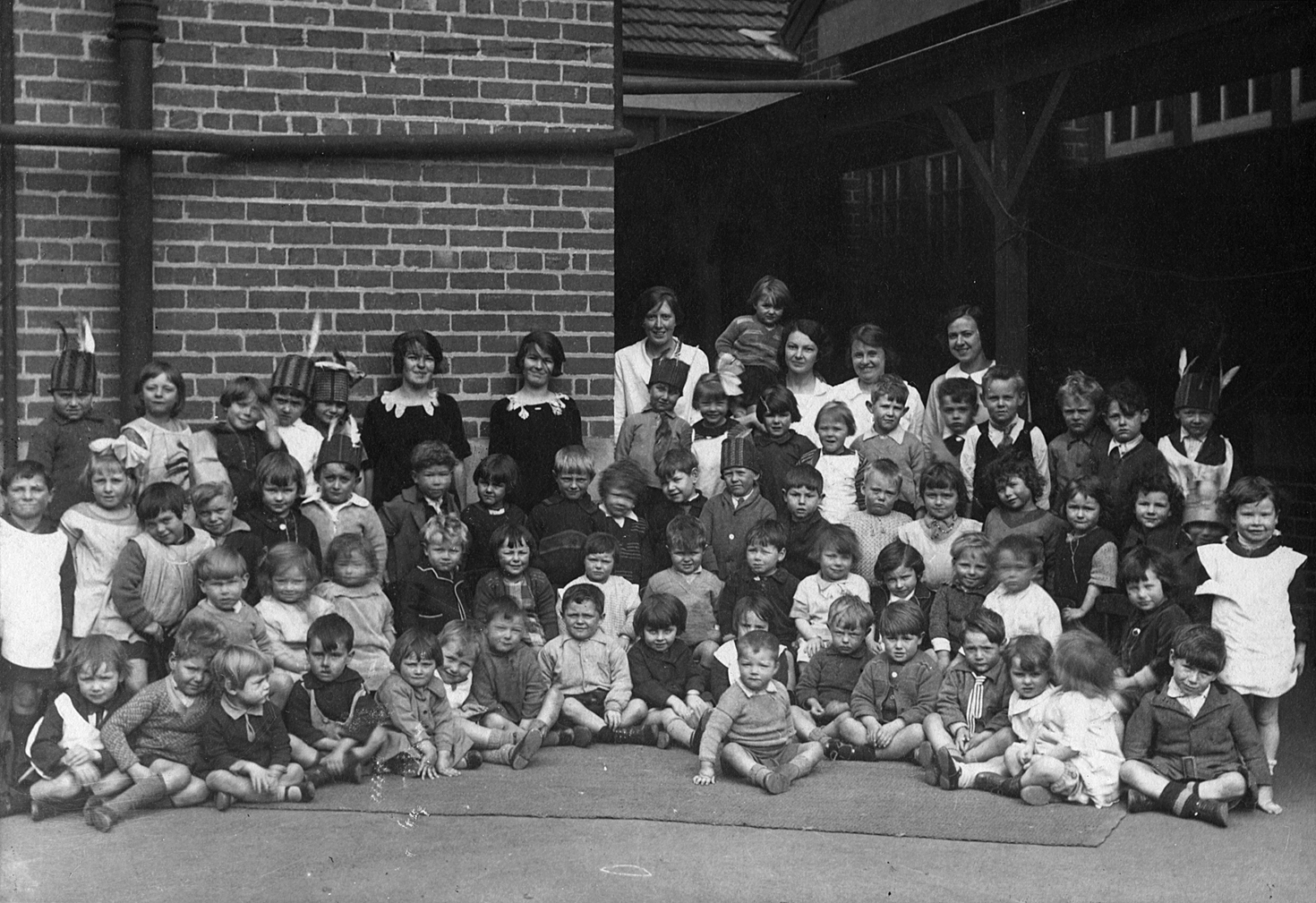 “Group photograph of children with their teachers”, Woman’s Christian Temperance Union, no date, 2001.0085.00040.      