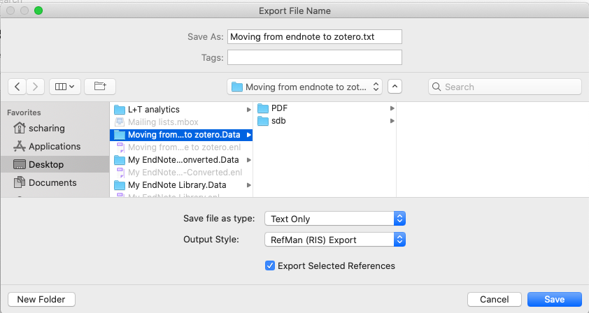 Select the .data file for your library